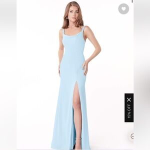 AZAZIE SALMA
Sheath Side Slit Chiffon Floor-Length Dress Sky Blue